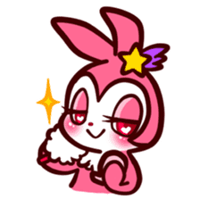Pink rabbit! Mis.LaPla sticker #7336685