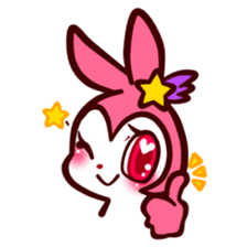 Pink rabbit! Mis.LaPla sticker #7336690
