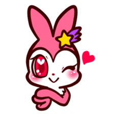 Pink rabbit! Mis.LaPla sticker #7336691