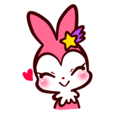 Pink rabbit! Mis.LaPla sticker #7336695