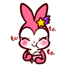 Pink rabbit! Mis.LaPla sticker #7336696