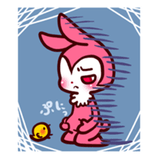 Pink rabbit! Mis.LaPla sticker #7336697