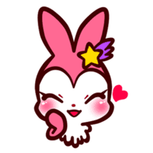 Pink rabbit! Mis.LaPla sticker #7336698