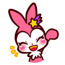 Pink rabbit! Mis.LaPla sticker #7336701