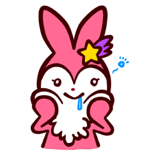Pink rabbit! Mis.LaPla sticker #7336706