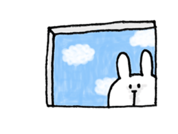 Sticker of a cute rabbit. sticker #7337403