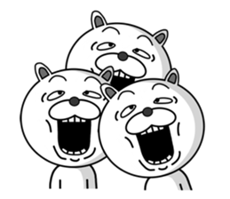 funny bear will make you happy. sticker #7338053