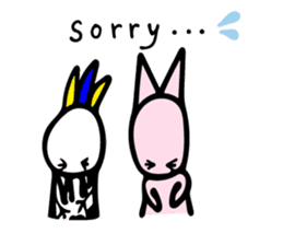 My rabbit and parrot sticker #7338701