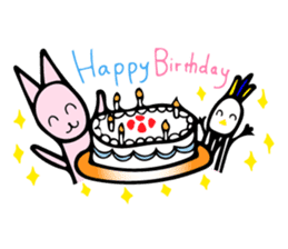 My rabbit and parrot sticker #7338708