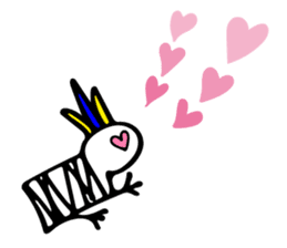 My rabbit and parrot sticker #7338715