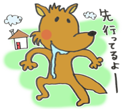 A white Riding bear Hood. sticker #7339379