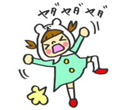 A white Riding bear Hood. sticker #7339392