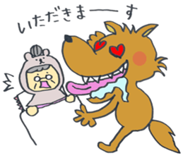 A white Riding bear Hood. sticker #7339397