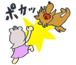 A white Riding bear Hood. sticker #7339398