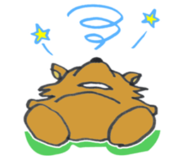 A white Riding bear Hood. sticker #7339399