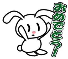Deadpan, the rabbit which isn't cute sticker #7339471