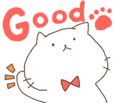 Cat with happy life. sticker #7341004