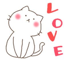 Cat with happy life. sticker #7341006