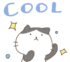 Cat with happy life. sticker #7341023