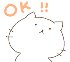 Cat with happy life. sticker #7341030