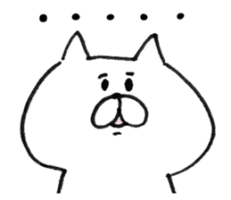White cat of the Oita dialect 2 sticker #7340994