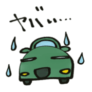 Cute Green Car Japanese Ver. sticker #7341211