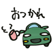 Cute Green Car Japanese Ver. sticker #7341213