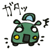 Cute Green Car Japanese Ver. sticker #7341217