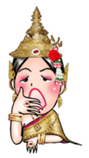 Samornsri: Thai traditional dress 1 sticker #7342294