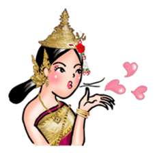 Samornsri: Thai traditional dress 1 sticker #7342297