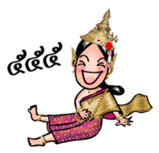 Samornsri: Thai traditional dress 1 sticker #7342304