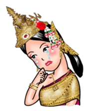 Samornsri: Thai traditional dress 1 sticker #7342310