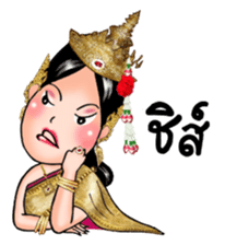 Samornsri: Thai traditional dress 1 sticker #7342312
