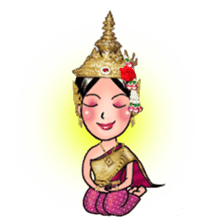 Samornsri: Thai traditional dress 1 sticker #7342322