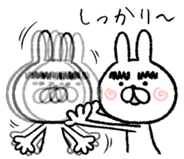 Fun day of eyebrows rabbit sticker #7342330