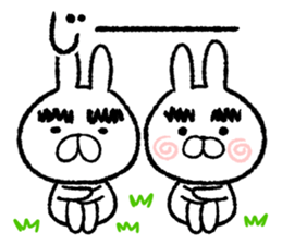 Fun day of eyebrows rabbit sticker #7342336