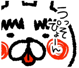 Fun day of eyebrows rabbit sticker #7342339