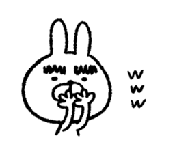 Fun day of eyebrows rabbit sticker #7342342