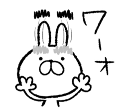 Fun day of eyebrows rabbit sticker #7342343