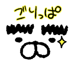 Fun day of eyebrows rabbit sticker #7342352