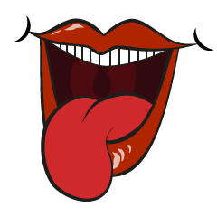 Bibir komik kartun perempuan Stiker Kreator Bibir komik kartun perempuan Stiker Kreator