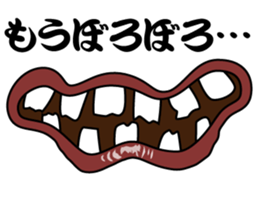 Comic cartoon-style women's lips sticker #7343162