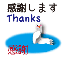 Duck speaks Japanese, Taiwanese,English sticker #7343769