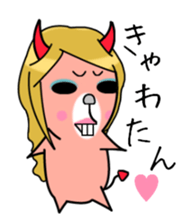 Cute and ugly angels,debils sticker #7343980