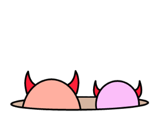 Cute and ugly angels,debils sticker #7343995