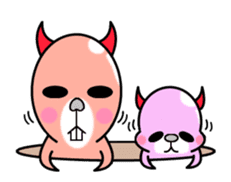 Cute and ugly angels,debils sticker #7343996