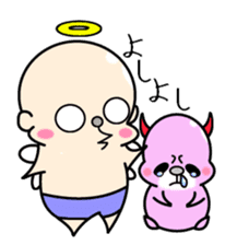 Cute and ugly angels,debils sticker #7343997