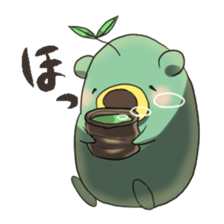 green tea bear sticker #7344965