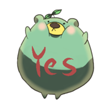 green tea bear sticker #7344982