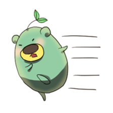 green tea bear sticker #7344994